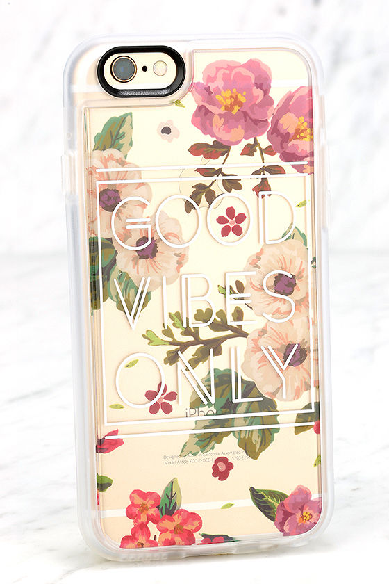 Casetify Good Vibes Only Case Floral Print iPhone Case 6 and 6s