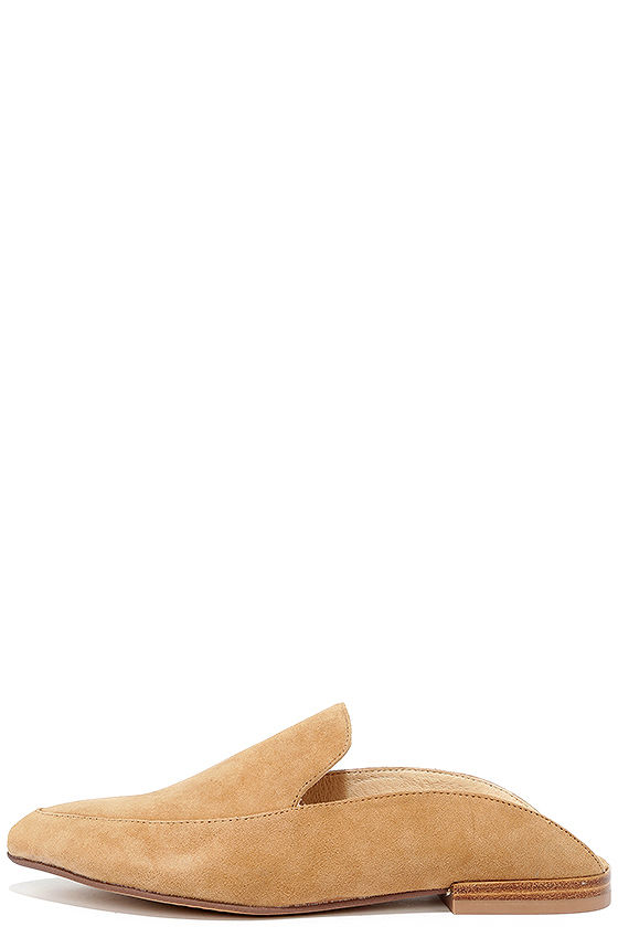 Chinese Laundry Capri Camel Kid Suede Loafer Slides 2