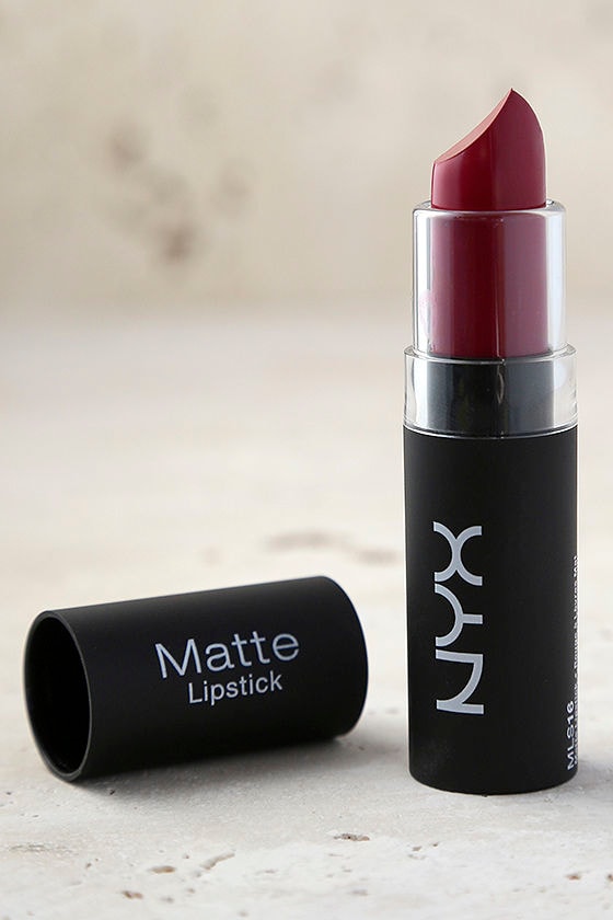 NYX Merlot Wine Red Matte Lipstick 2