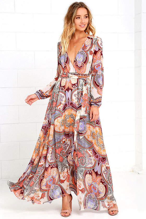 fall boho maxi dress