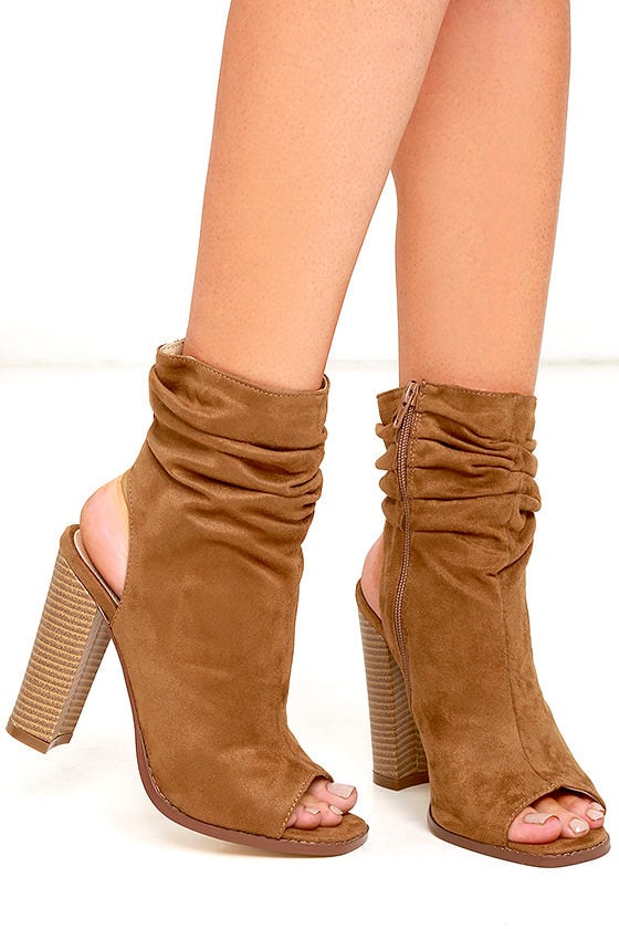 report tan booties