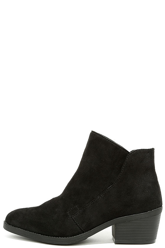 Madden Girl Boloo Black Suede Ankle Booties