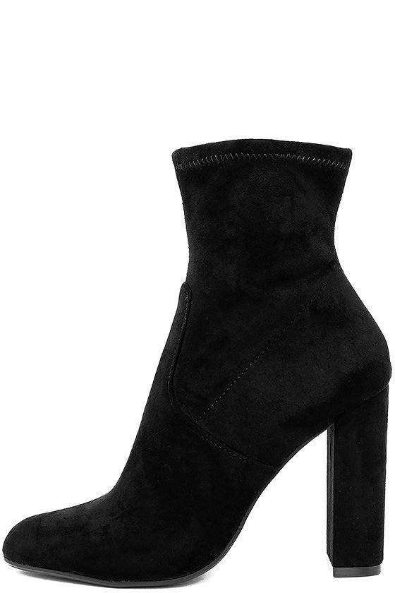 Steve Madden Edit Black Suede High Heel Mid-Calf Boots 2