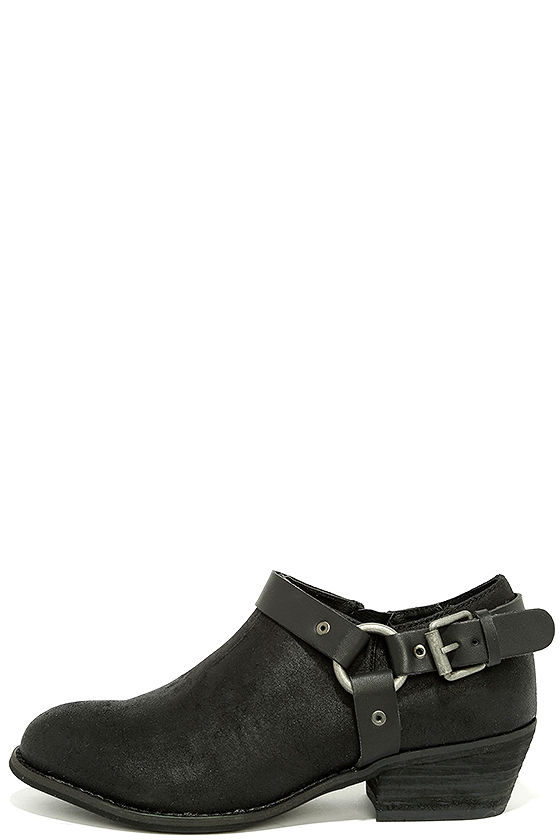 Very Volatile Haisley - Black Ankle Booties - Harness Ankle Booties ...