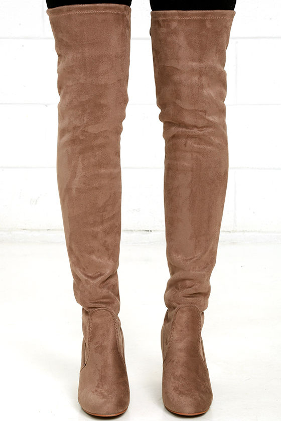 chinese laundry over the knee boots suede