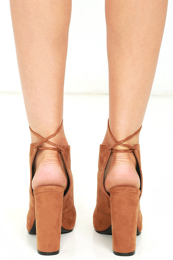 open toe suede heels