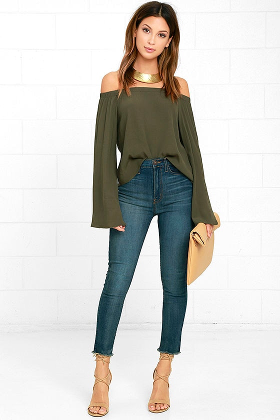 96 Best Olive Green Pants images | Olive green pants, Olive pants, Green pants olive green denim jeans womens tops