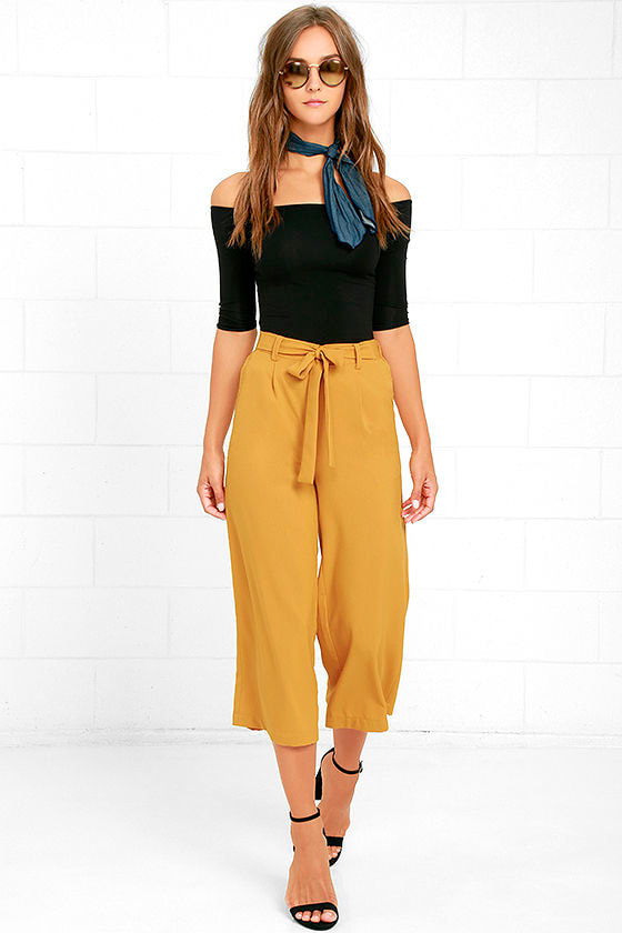 Stylish Culottes - Mustard Yellow Culottes - Gauchos ...