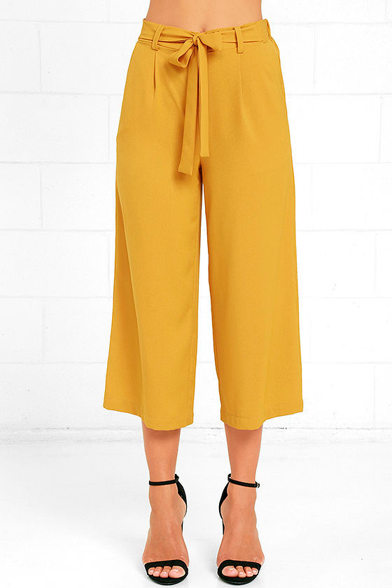 Sunny Stroll Mustard Yellow Culottes 2