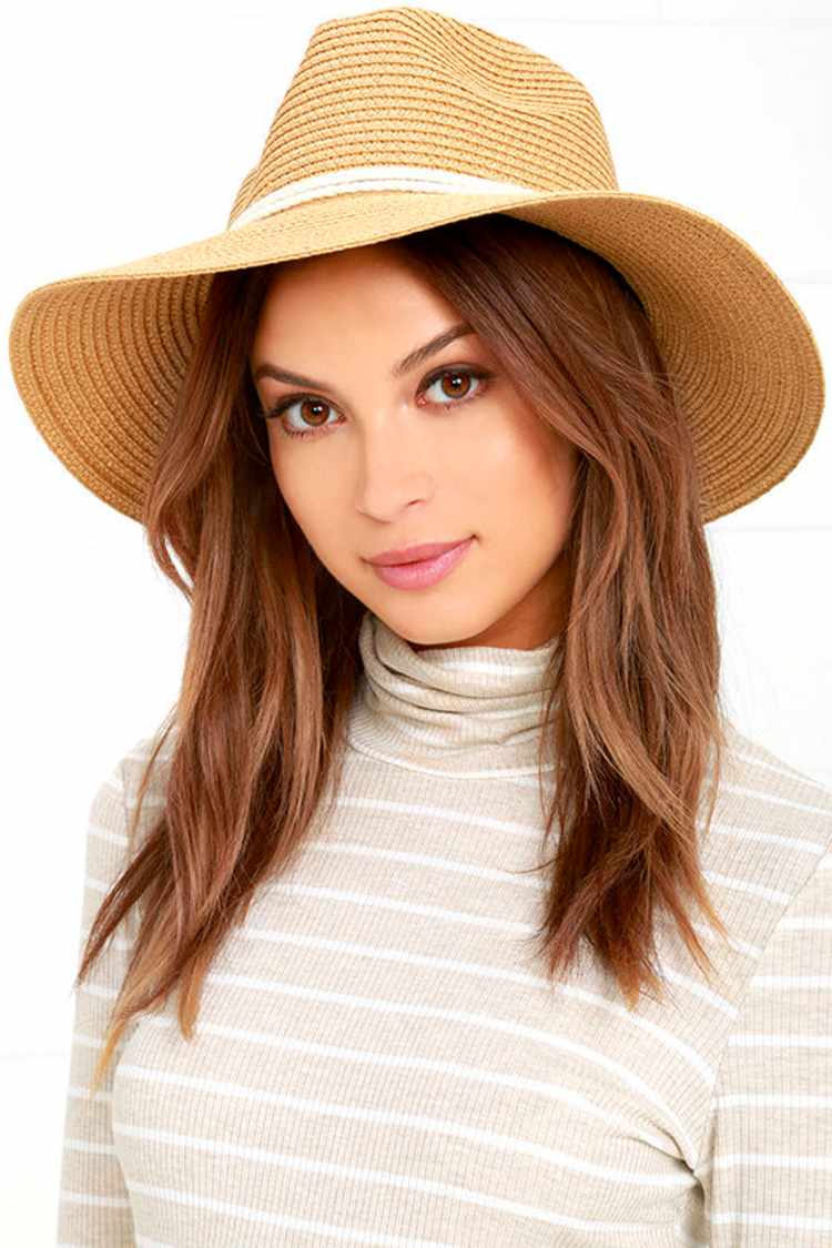 Lulu\'s Chic Tan Hat with Black Accent LULU-B SUN PROTECTION + 50 HATS - Cathys Place main image 3