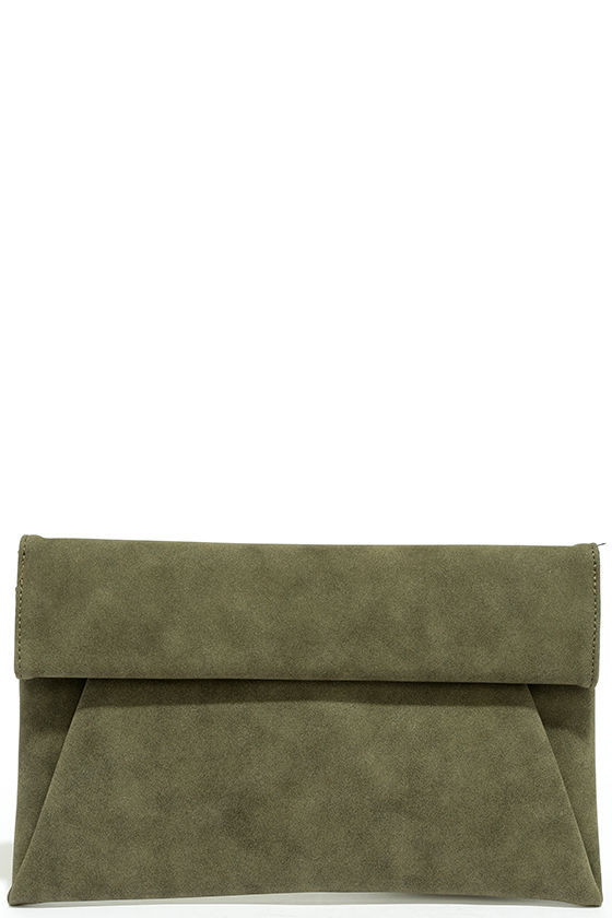 Curated Selection Olive Green Clutch