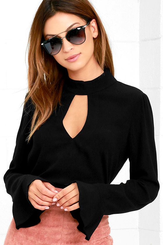 Dreamy Darling Black Long Sleeve Top 1