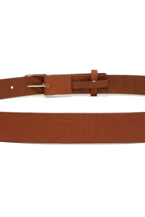 Stylish Tan Belt Minimalist Belt Vegan Leather Belt 12.00