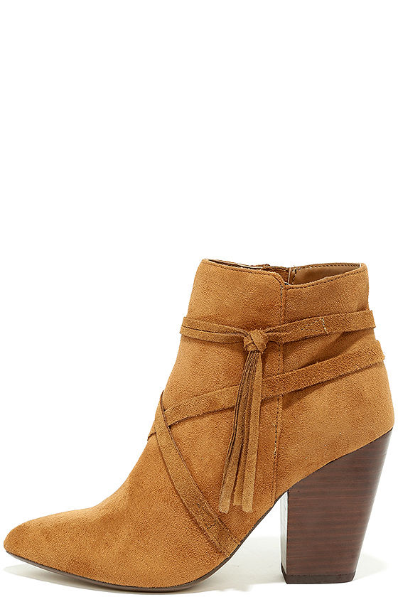 report tan booties