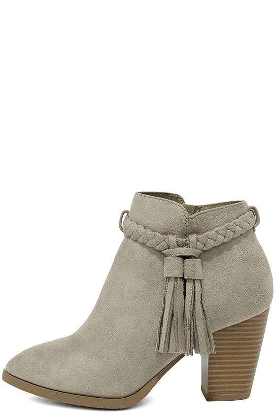 grey suede booties womens