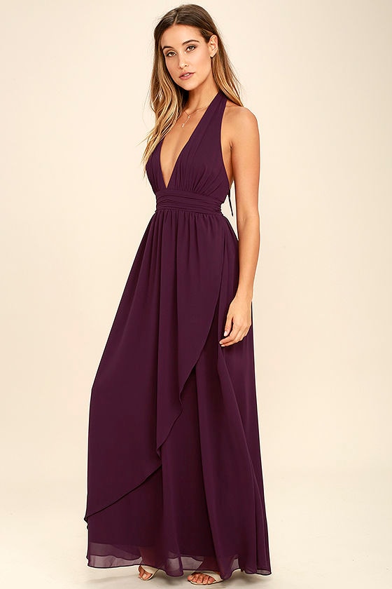 flowy halter maxi dress
