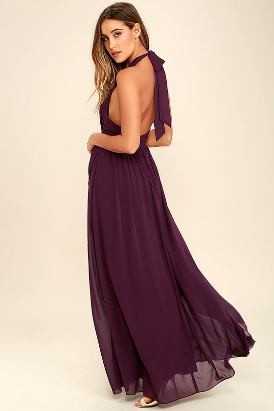Lovely Purple Dress - Maxi Dress - Halter Dress - $84.00 - Lulus