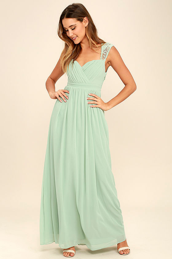 Sage Green Dress - Maxi Dress - Lace Gown - $78.00 - Lulus