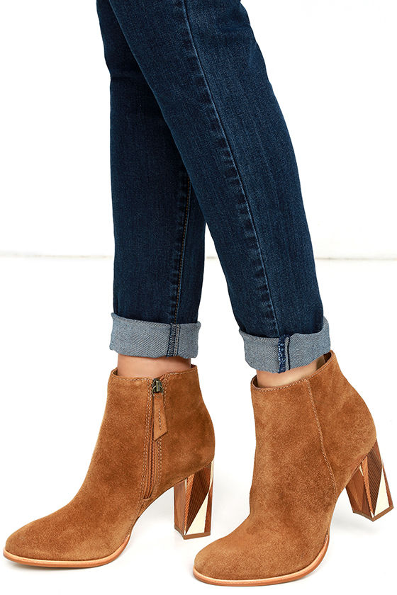 fawn suede boots