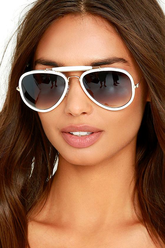 Cool White Sunglasss White Aviator Sunglasses 17.00 Lulus