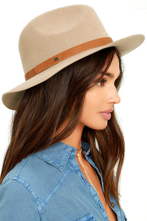 Billabong Better Over Here Hat Light Taupe Hat Wool Hat Fedora Hat 35.95 Lulus