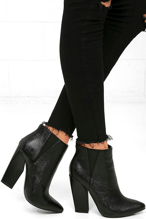 croc heeled boots