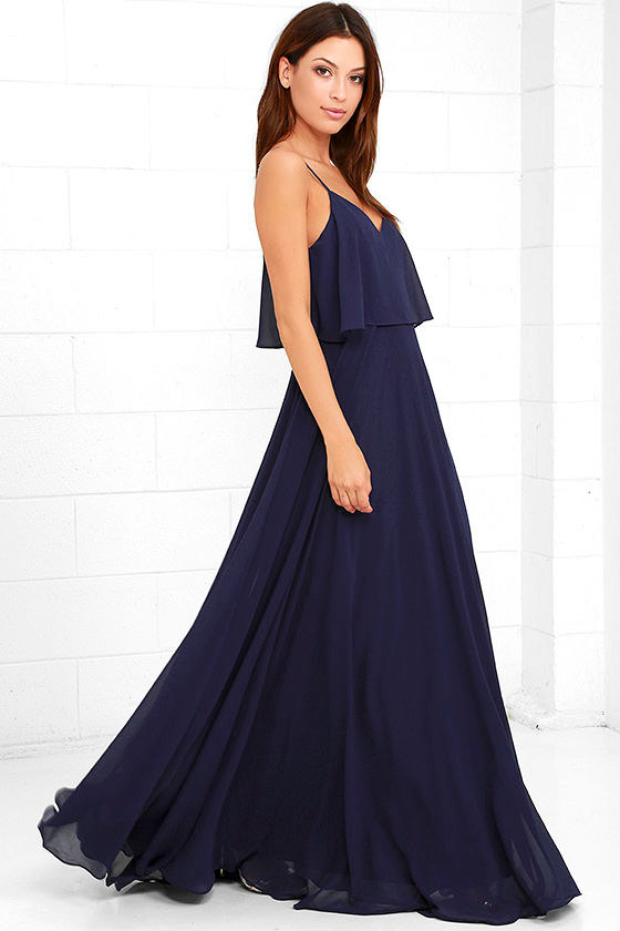 Love Runs High Navy Blue Maxi Dress 2