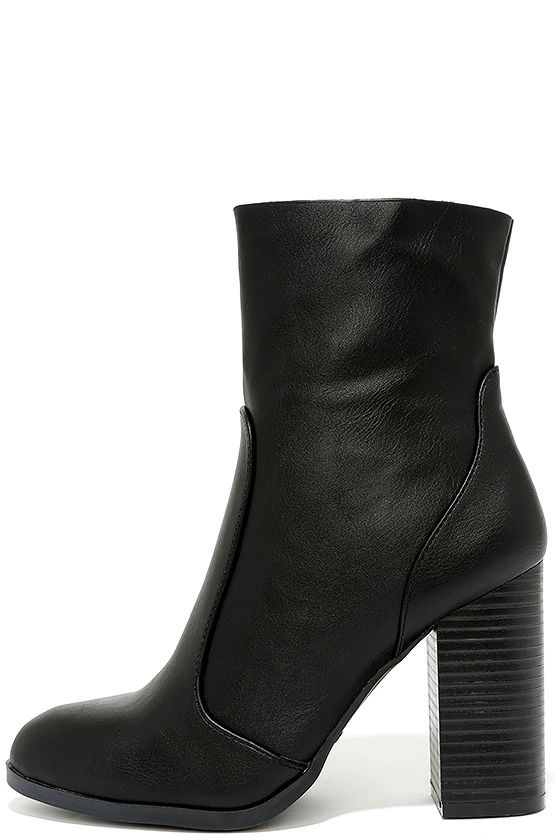 calf high boots heel