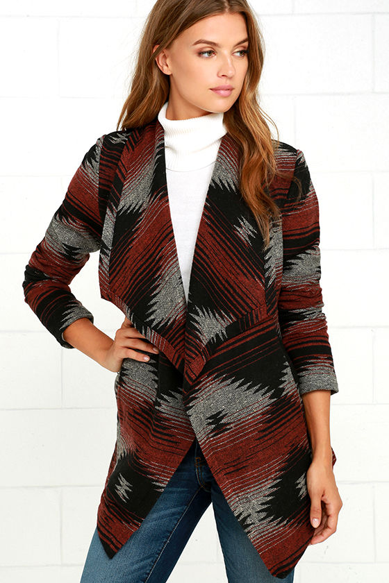 southwest print coat