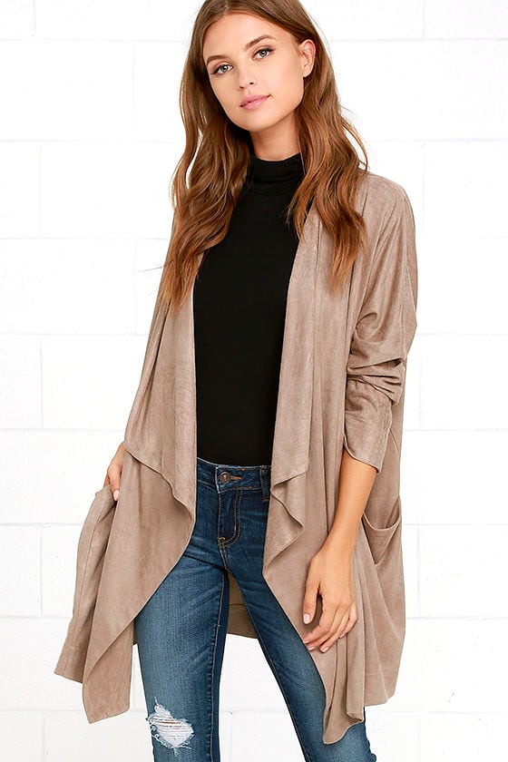 Dream Day Taupe Suede Jacket