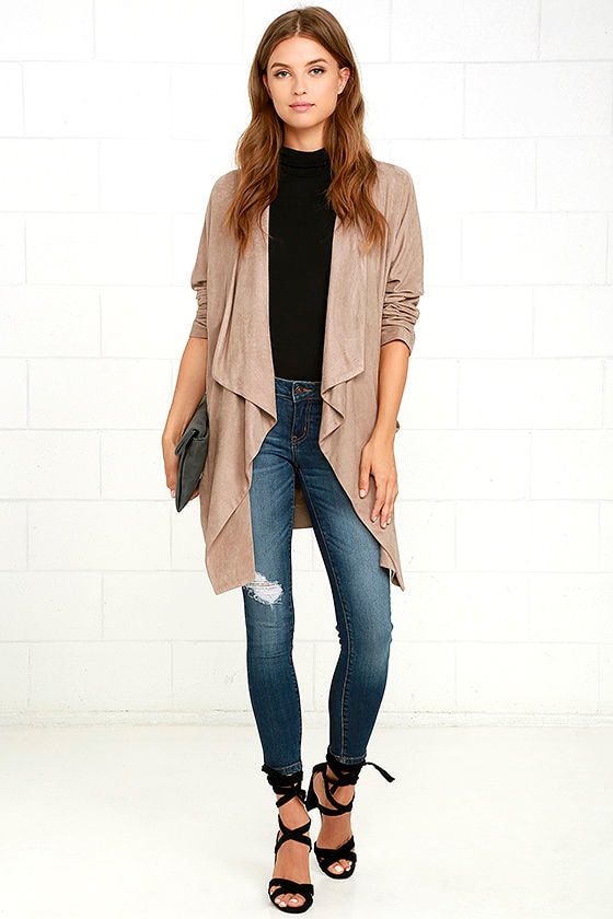 Dream Day Taupe Suede Jacket