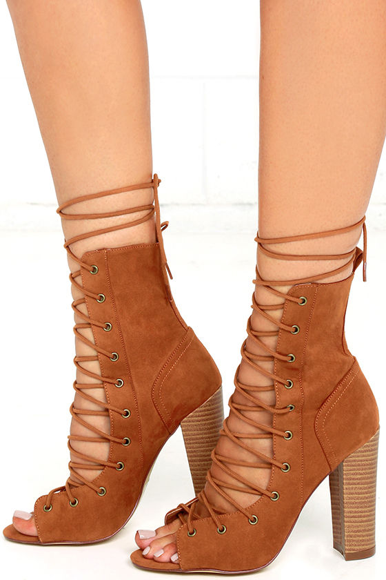 lace up sandal booties