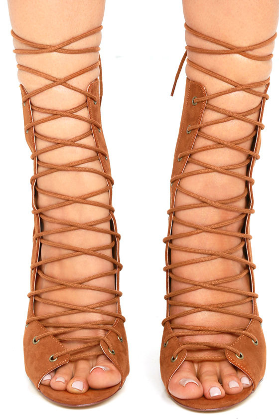 tan booties low heel