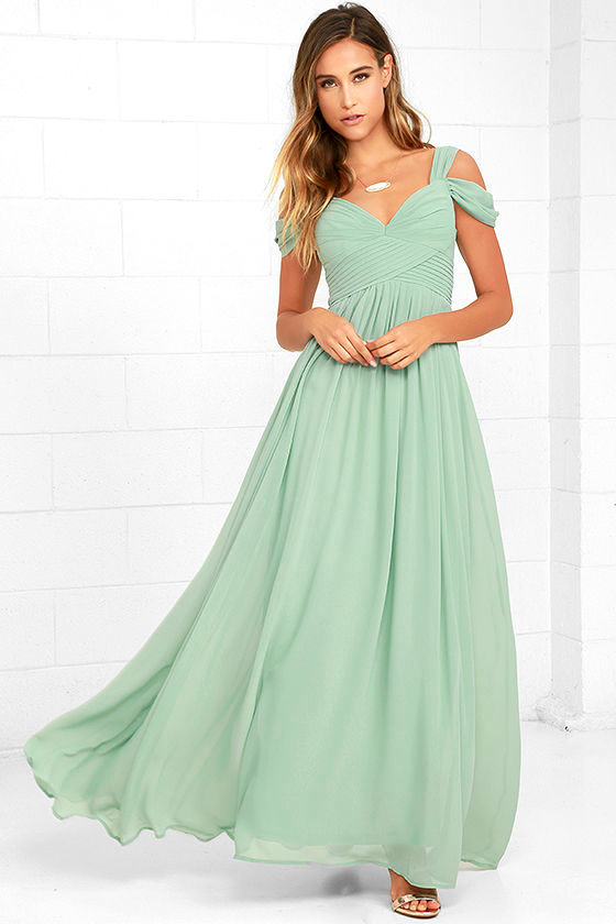Lovely Mint Green Dress Maxi Dress Bridesmaid Dress 89.00 Lulus