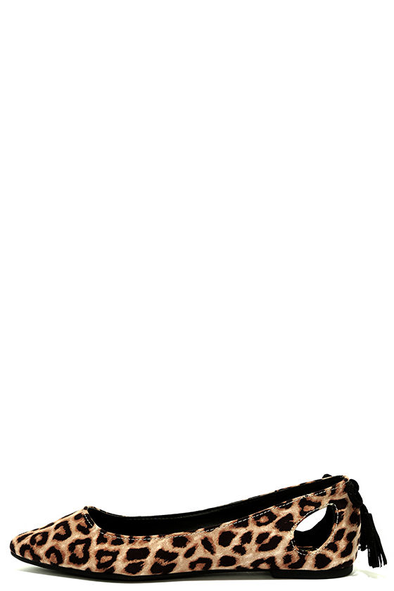 leopard cut out flats