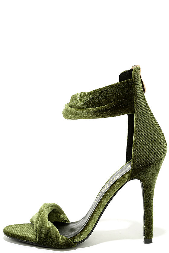 Steve Madden Shoes | Fabiana Green Heeled Sandals | Style Representative