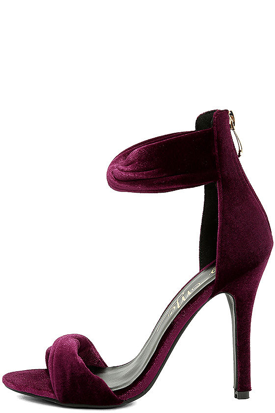 tan velvet heels