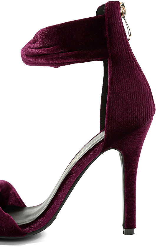 tan velvet heels