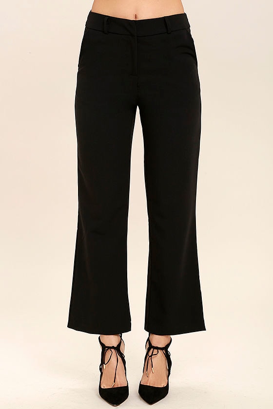 Chic Black Pants - Cropped Pants - Trouser Pants - Dress Pants - $46.00