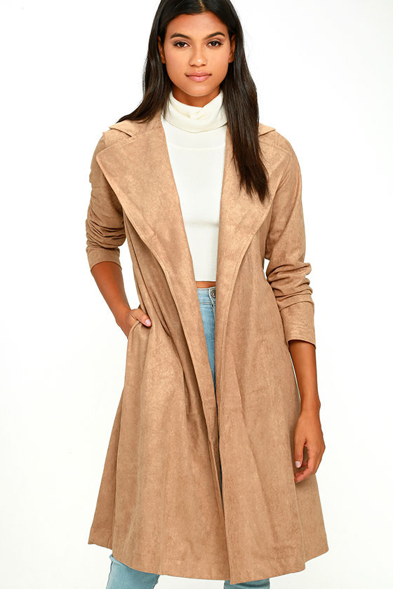 tan suede coat