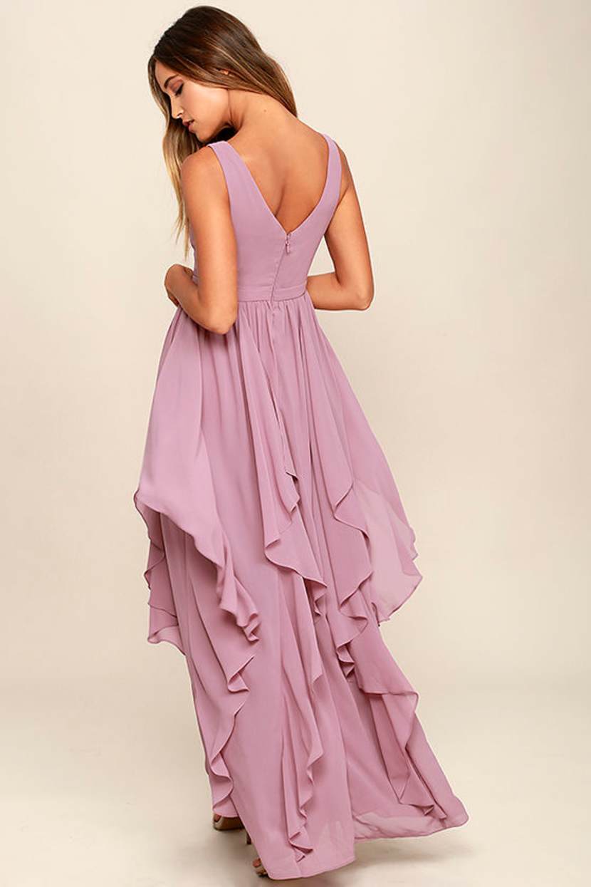 mauve bridesmaid dresses lulus Azazie Maren Vintage Mauve Chiffon Bridesmaid Dresses