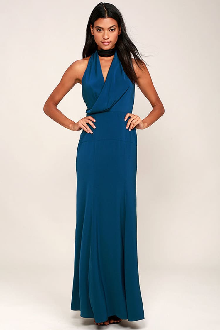 escape formal dresses Frederica Plunge Maxi Dress Butter Yellow main image 0