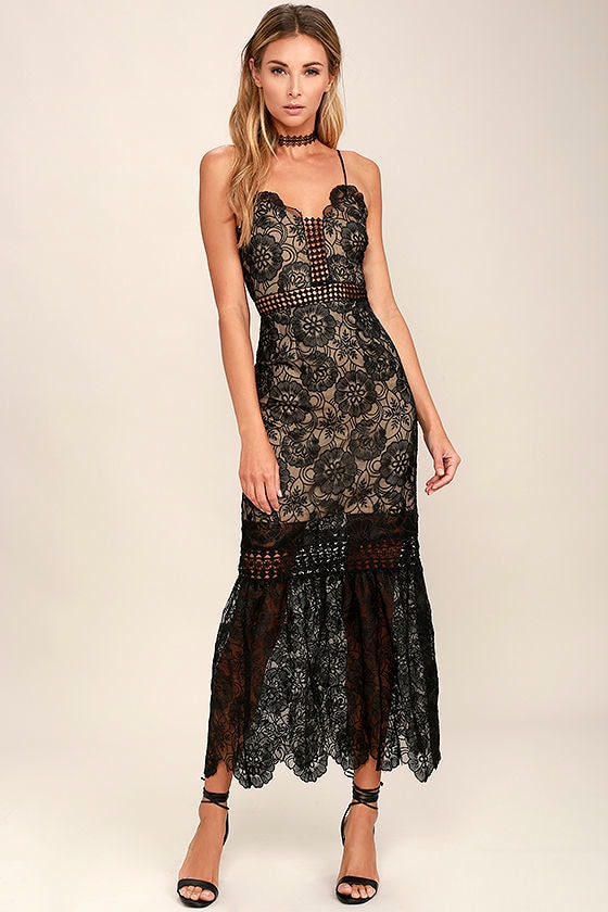 black star midi dress