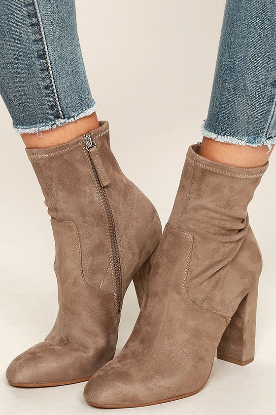 vegan suede booties