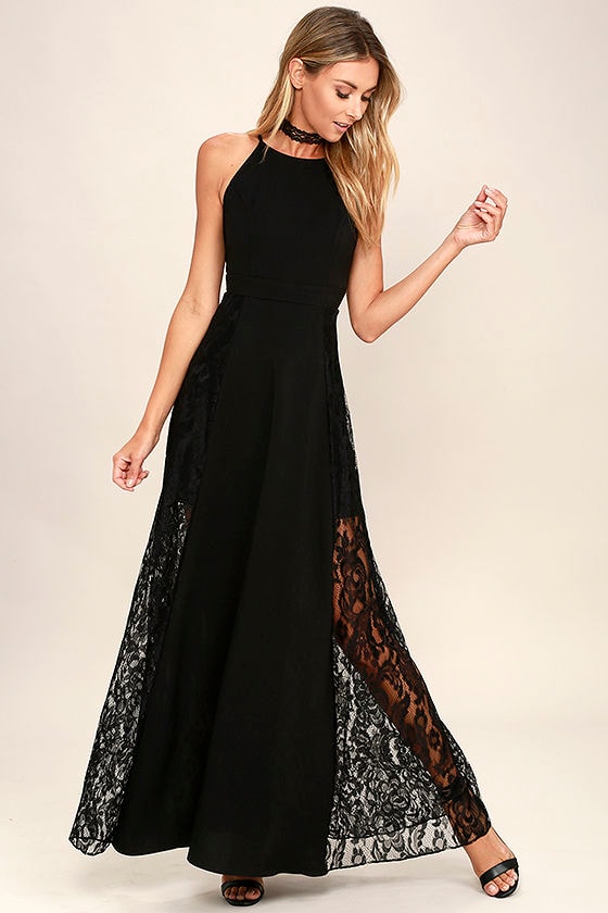 dark black dress