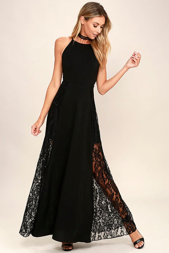 Lovely Black Maxi Dress - Lace Maxi Dress - Black Lace Dress - $79.00 ...