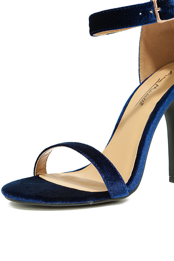 navy heels with ankle strap
