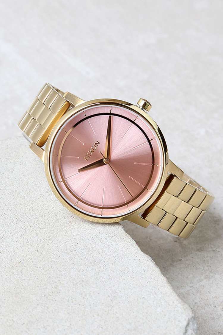 Nixon Kensington Watch - Light Gold and Pink Watch - $175.00  display picture 3
