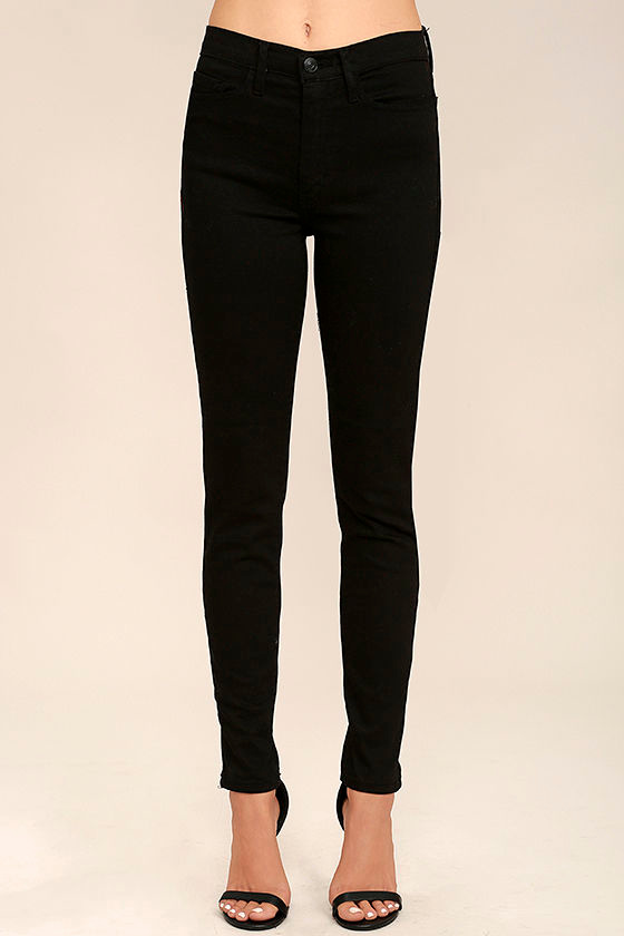 Your Song Black High-Waisted Skinny Jeans 2