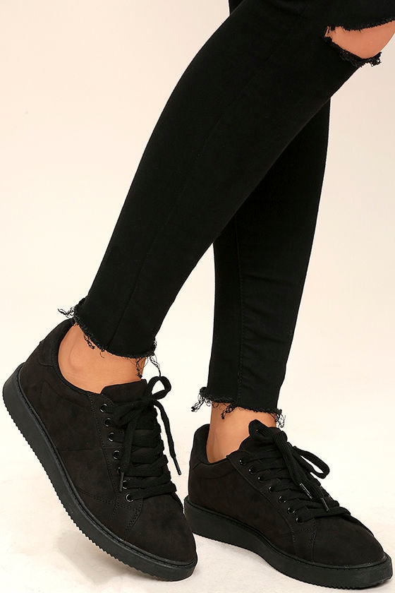 cool all black sneakers